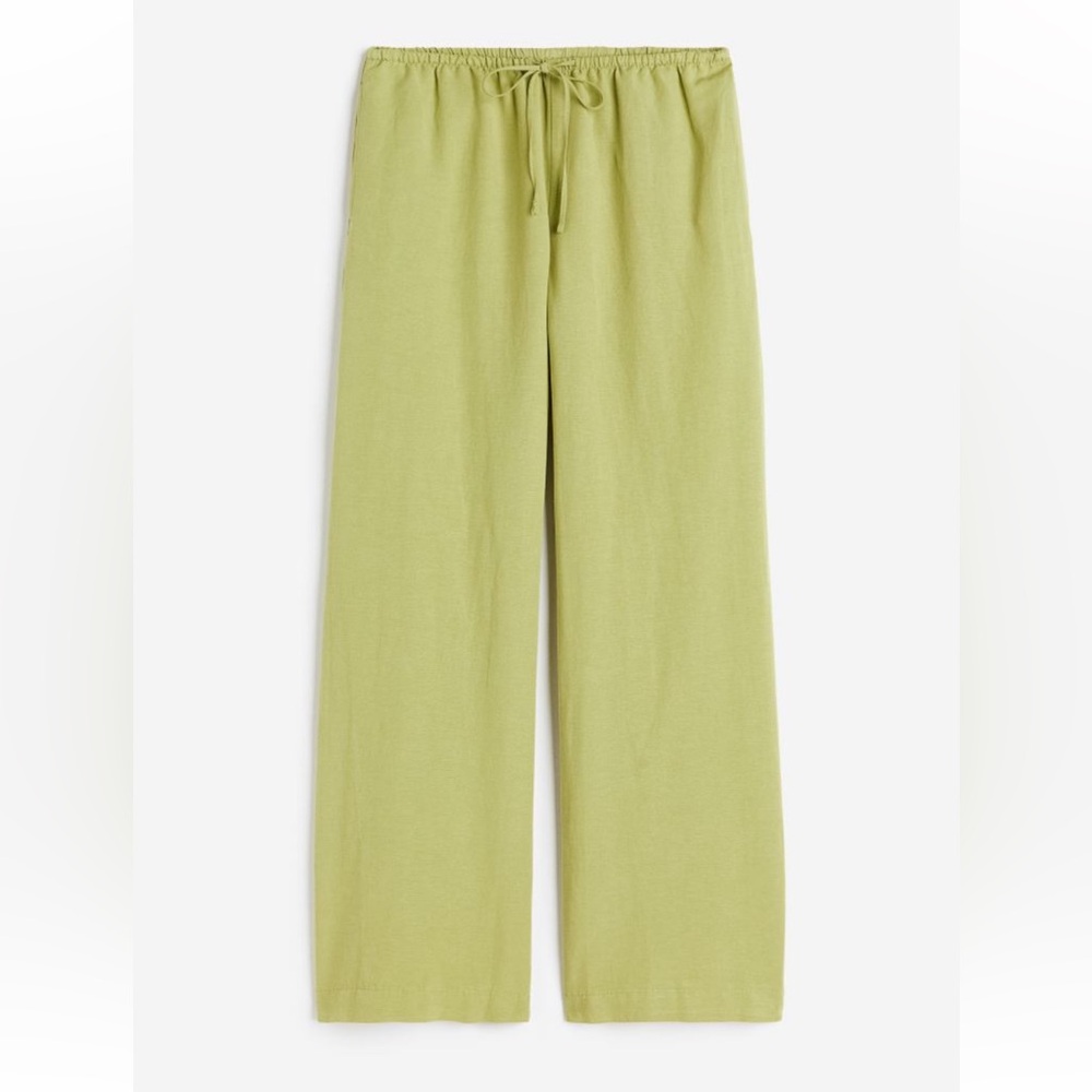 H&M Green Linen Pants
